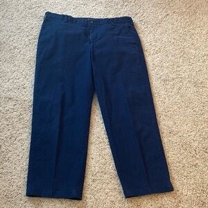 G.H. Bass & Co. Dark Blue Cotton Blend Trousers